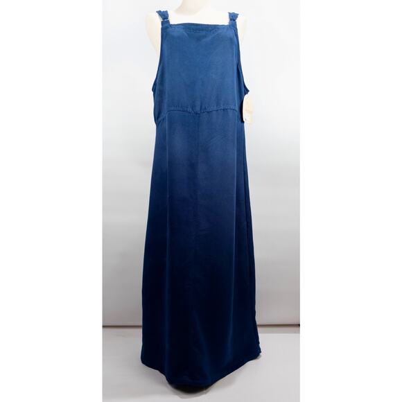 NWT Vintage Cherokee Overall Dress Maxi XL Cottagecore Modest Minimualist Grunge - Picture 1 of 9